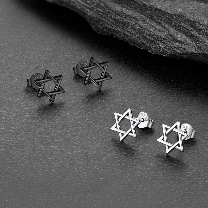 Classic Jewish Star of David Stud Earrings for