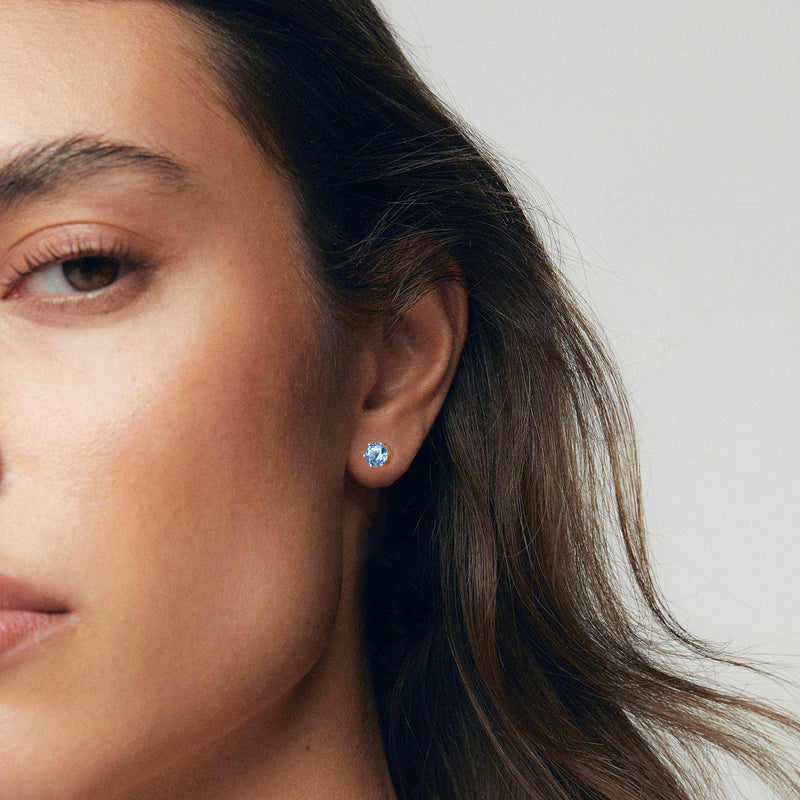 925 Sterling Silver Birthstone Stud Earrings for