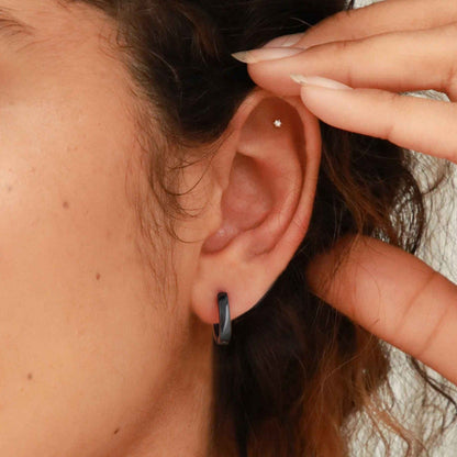 Sterling Silver Huggie Hoop Classic Earrings for