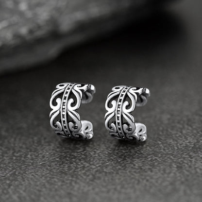 Silver Celtic Ear Cuff Earrings for
