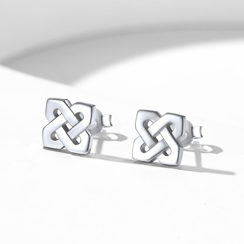 Celtic Knot Stud Earrings for in Sterling Silver