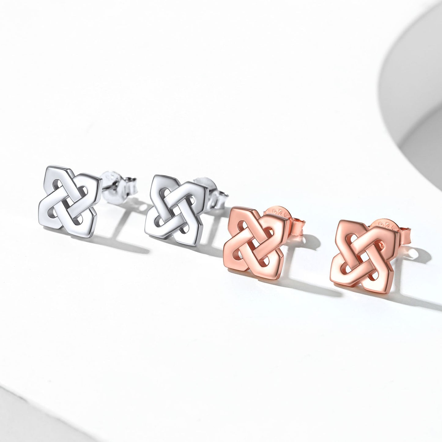 Celtic Knot Stud Earrings for in Sterling Silver