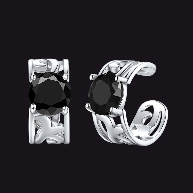Norse Viking Runes Ear Cuff Earrings for in Sterling Silver
