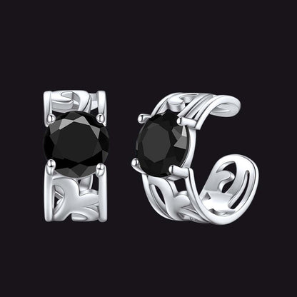 Sterling Silver Celtic Birthstone Ear Cuffs Earrings for