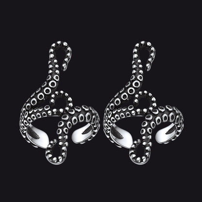 Sterling Silver Octopus Ear Cuff Earrings for