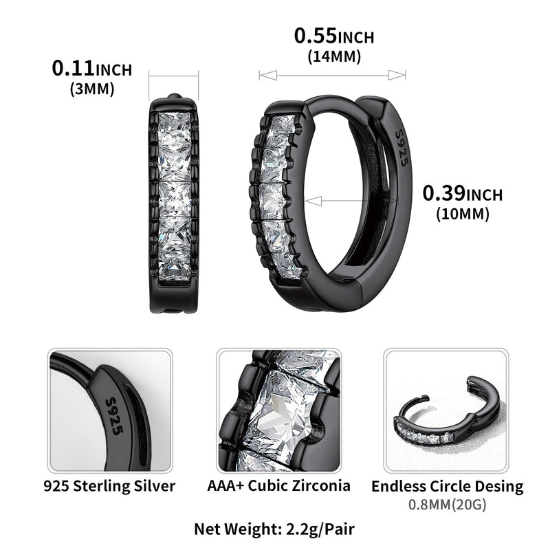 Hypoallergenic Cz Huggie Hoop Earrings for