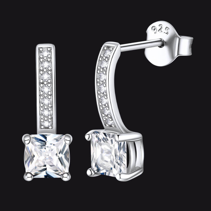 Dainty Birthstone Stud Drop Earrings for in Sterling Silver