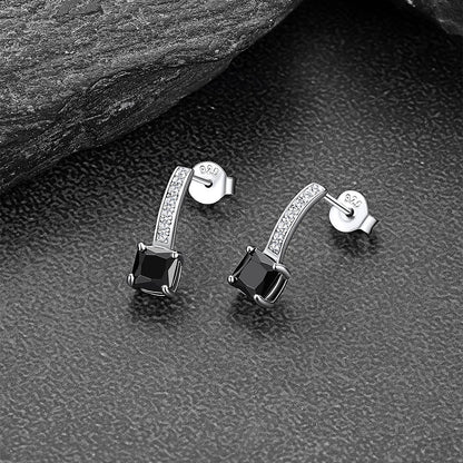 Dainty Birthstone Stud Drop Earrings for in Sterling Silver