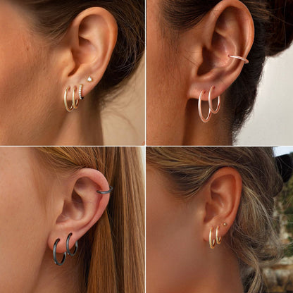 Sterling Silver Hoop Earrings for
