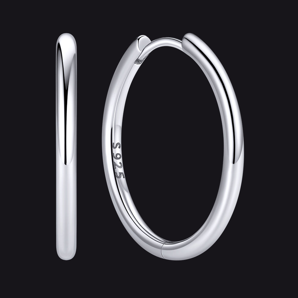 Sterling Silver Hoop Earrings for