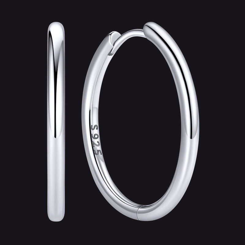 Sterling Silver Hoop Earrings for