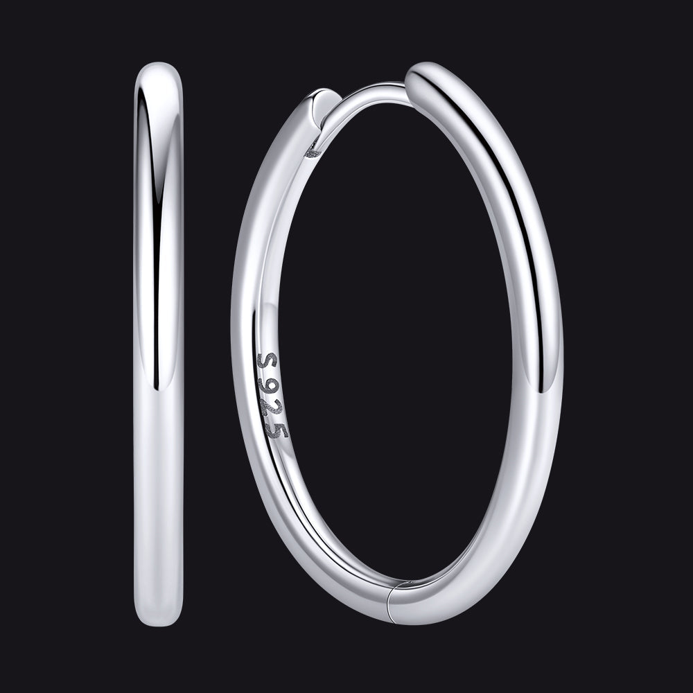Sterling Silver Hoop Earrings for