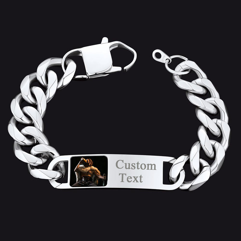 Customized Photo Cuban Chain Link Bracelet for