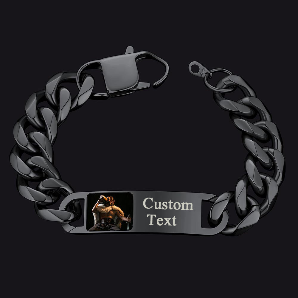 Customized Photo Cuban Chain Link Bracelet for