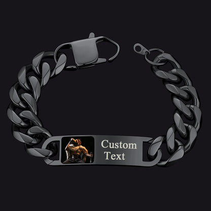 Customized Photo Cuban Chain Link Bracelet for