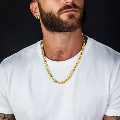 To My Engraved Name Chain Necklace, Birthday or Anniversary Gift for Him