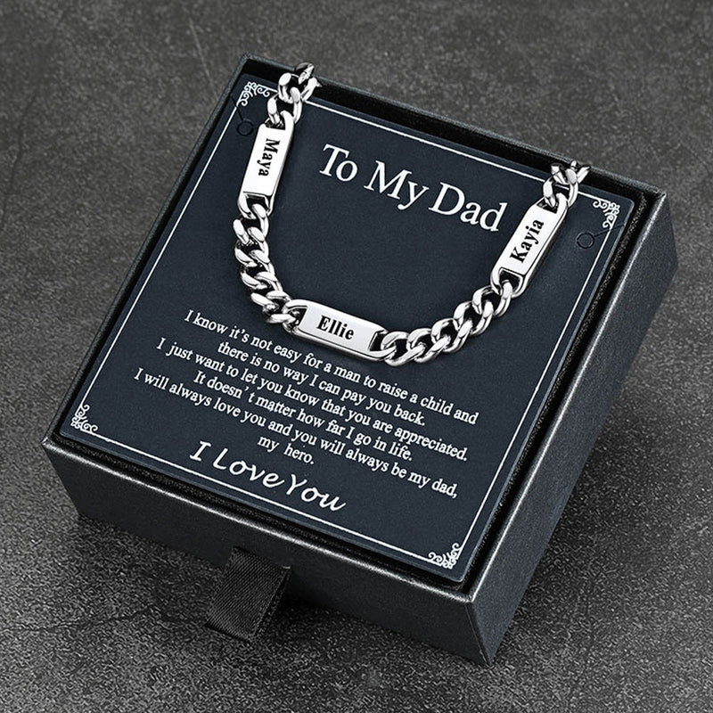 To My Engraved Name Chain Necklace, Birthday or Anniversary Gift for Him