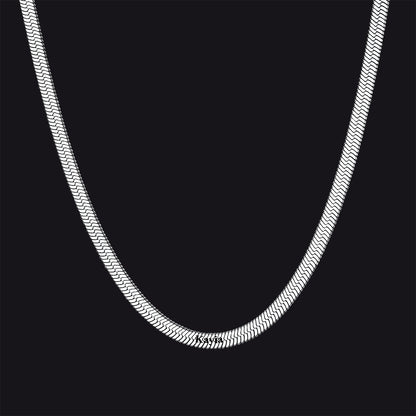 Customized Engraved Name Snake Chain Choker Necklace for