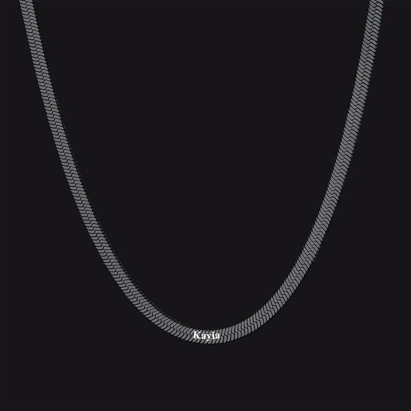 Customized Engraved Name Snake Chain Choker Necklace for