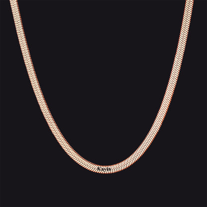 Customized Engraved Name Snake Chain Choker Necklace for