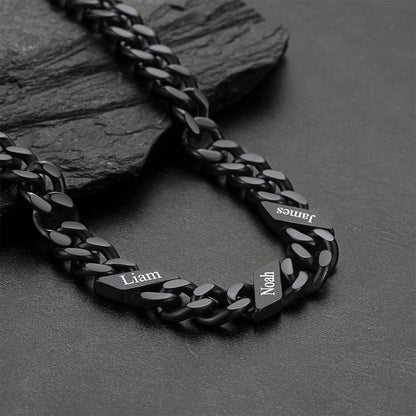 Customized Engraved Name Cuban Link Chain Necklace for , 7/9/12mm Width
