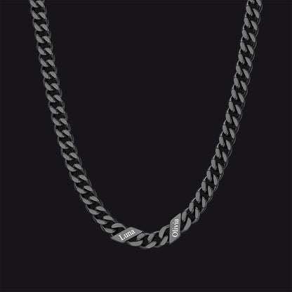 Customized Engraved Name Cuban Link Chain Necklace for , 7/9/12mm Width