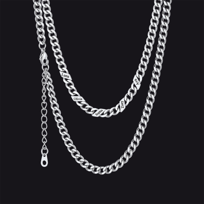 Custom Cuban Link Chains With Names Necklace for , 5/7/9mm Width