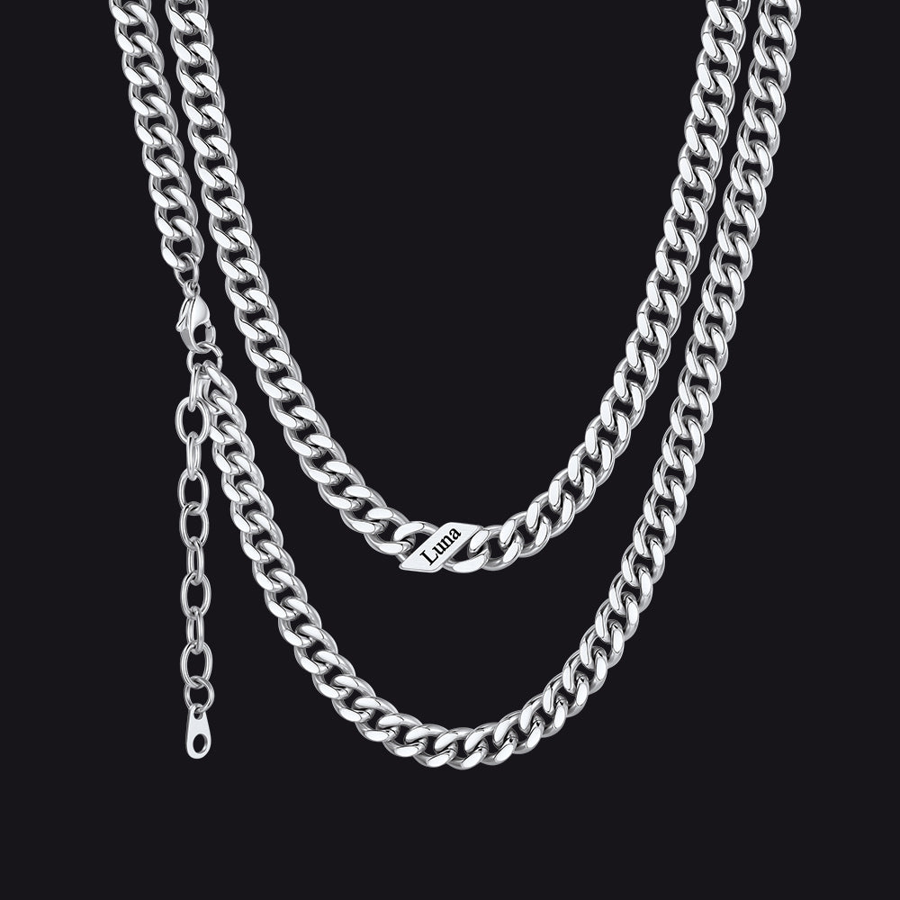 Custom Cuban Link Chains With Names Necklace for , 5/7/9mm Width