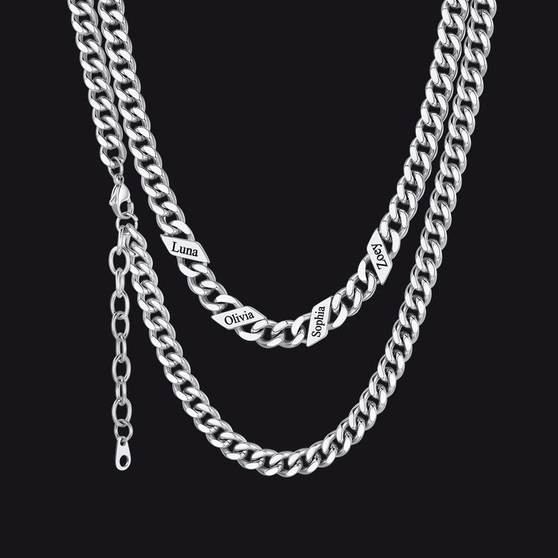 Custom Cuban Link Chains With Names Necklace for , 5/7/9mm Width