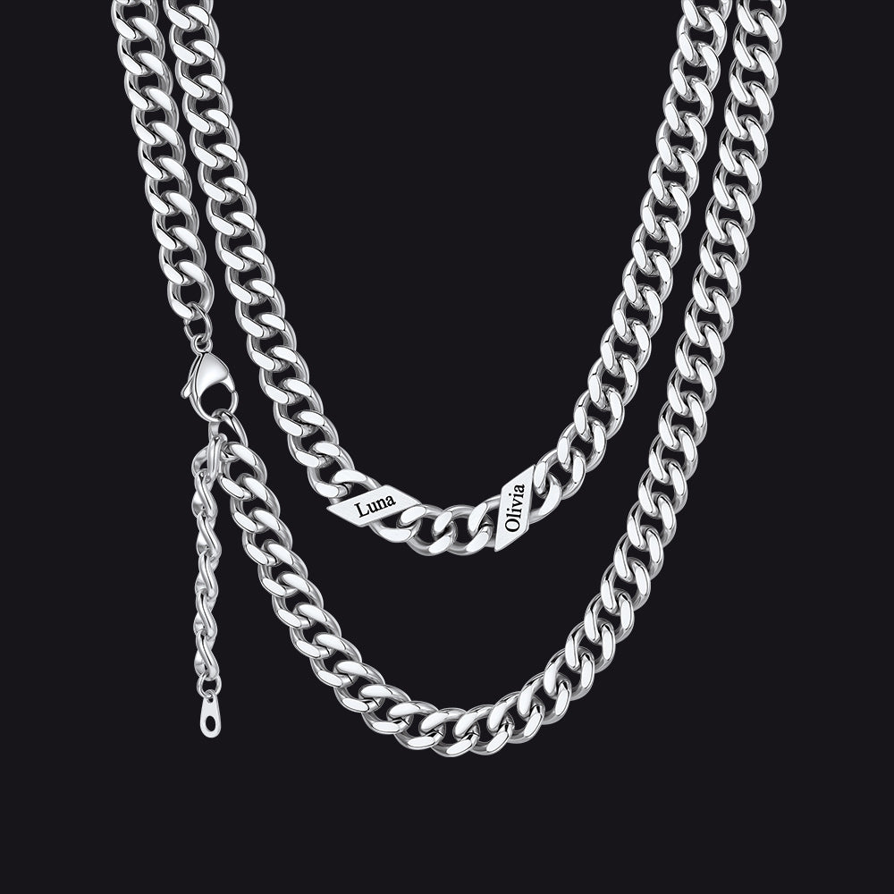 Custom Cuban Link Chains With Names Necklace for , 5/7/9mm Width