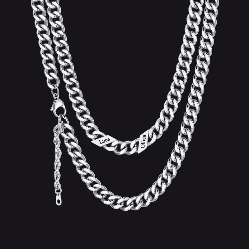 Custom Cuban Link Chains With Names Necklace for , 5/7/9mm Width