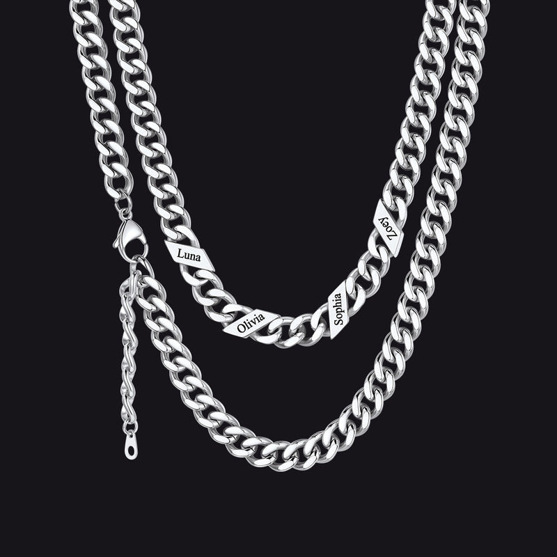 Custom Cuban Link Chains With Names Necklace for , 5/7/9mm Width