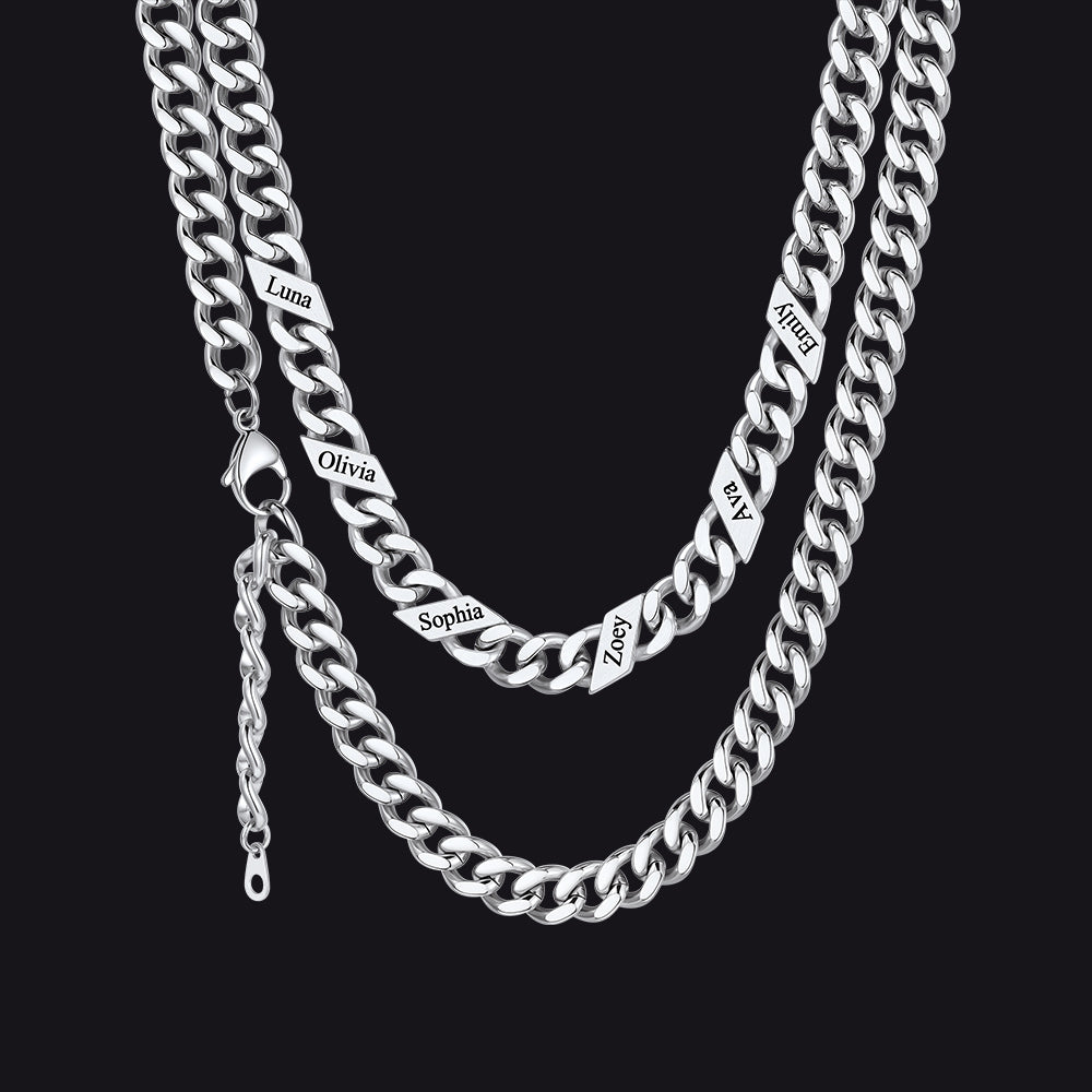 Custom Cuban Link Chains With Names Necklace for , 5/7/9mm Width