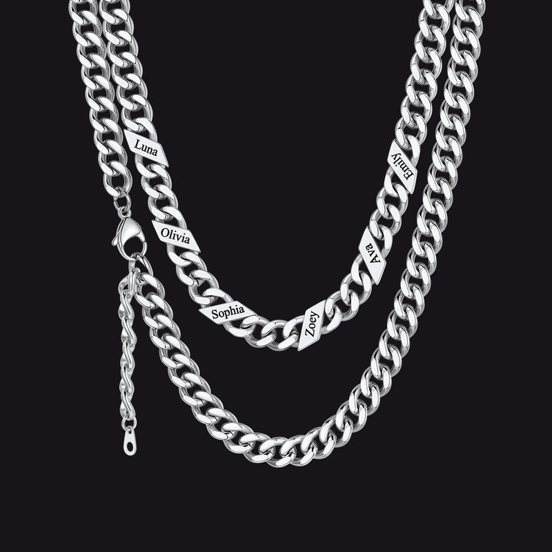 Custom Cuban Link Chains With Names Necklace for , 5/7/9mm Width