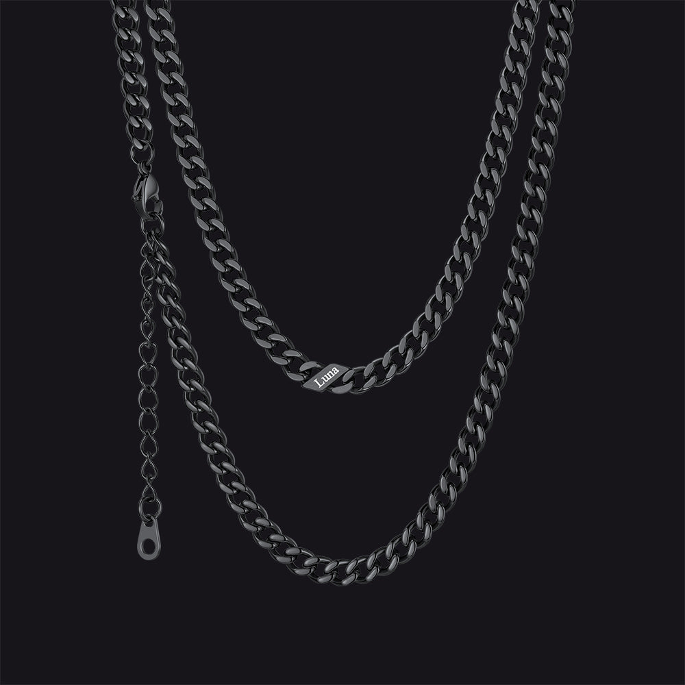 Custom Cuban Link Chains With Names Necklace for , 5/7/9mm Width
