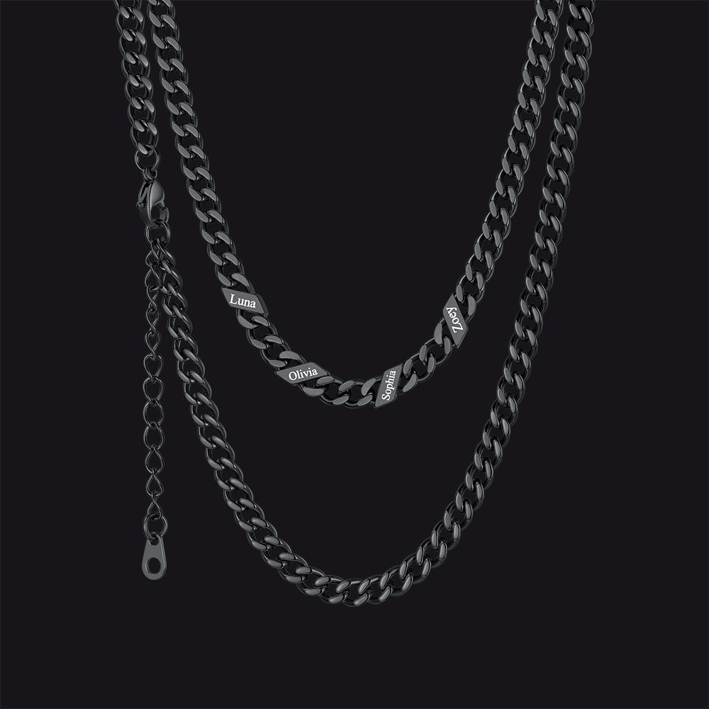 Custom Cuban Link Chains With Names Necklace for , 5/7/9mm Width