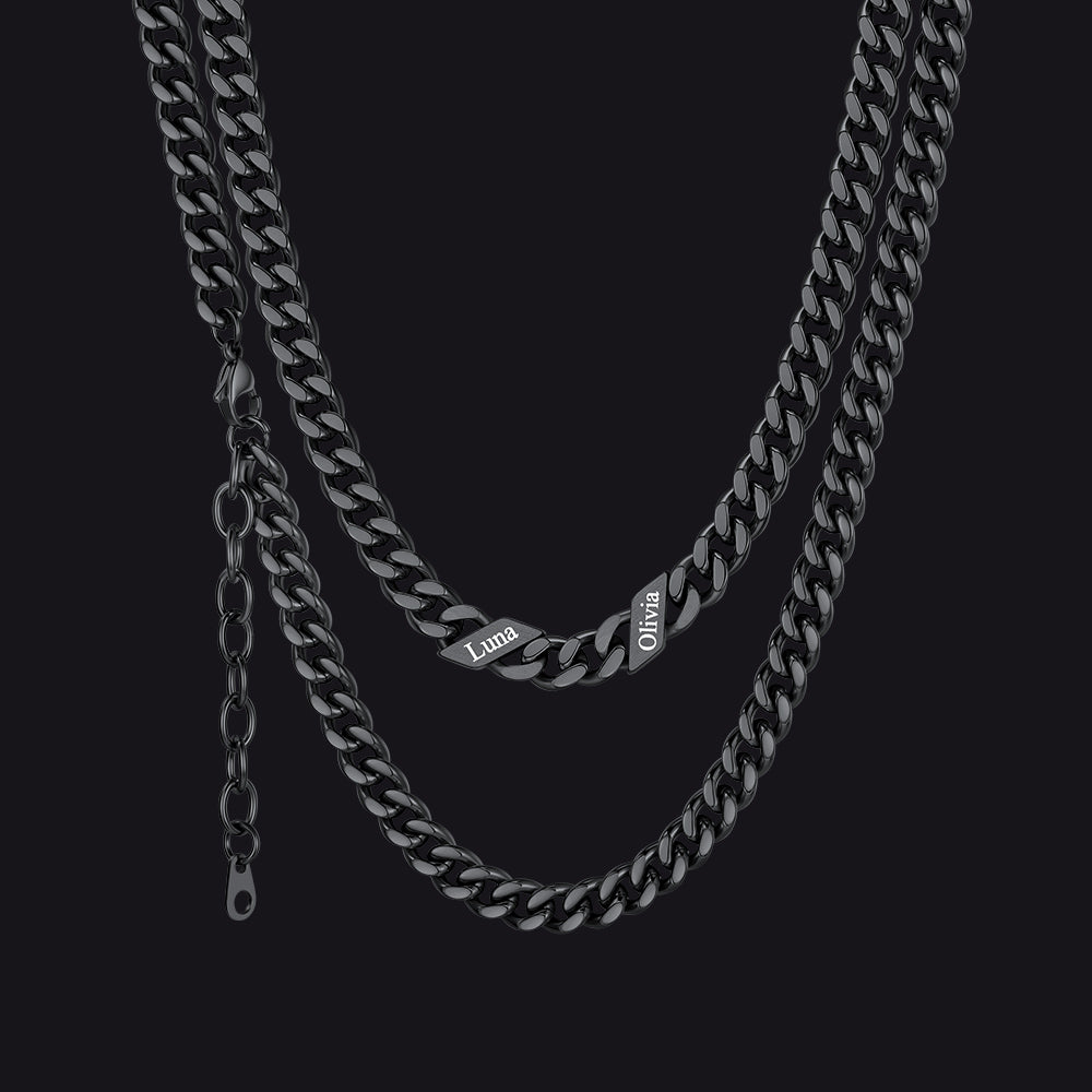 Custom Cuban Link Chains With Names Necklace for , 5/7/9mm Width