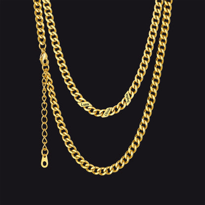 Custom Cuban Link Chains With Names Necklace for , 5/7/9mm Width