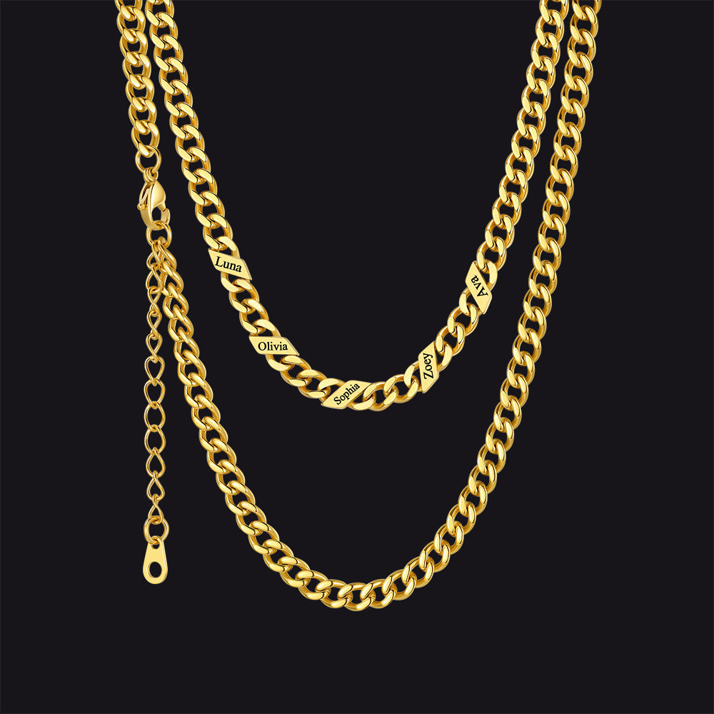 Custom Cuban Link Chains With Names Necklace for , 5/7/9mm Width