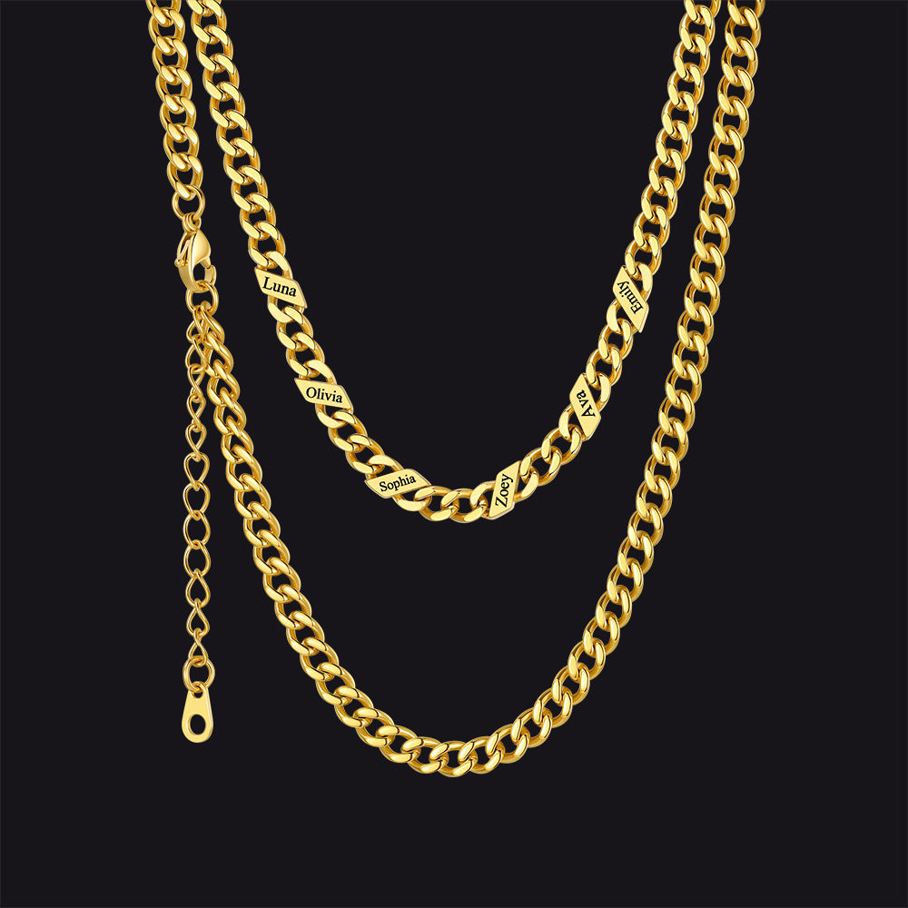 Custom Cuban Link Chains With Names Necklace for , 5/7/9mm Width