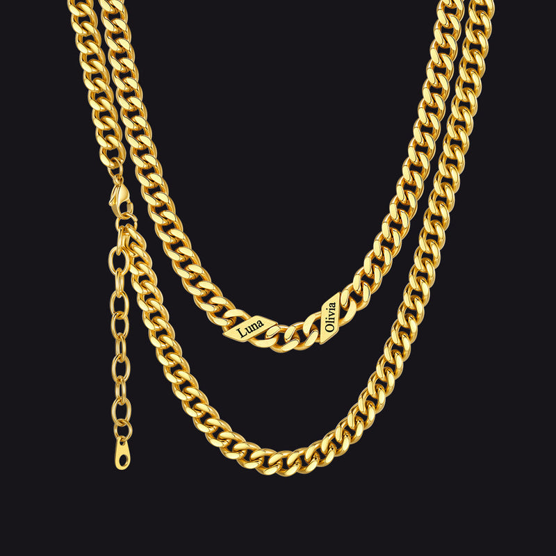 Custom Cuban Link Chains With Names Necklace for , 5/7/9mm Width