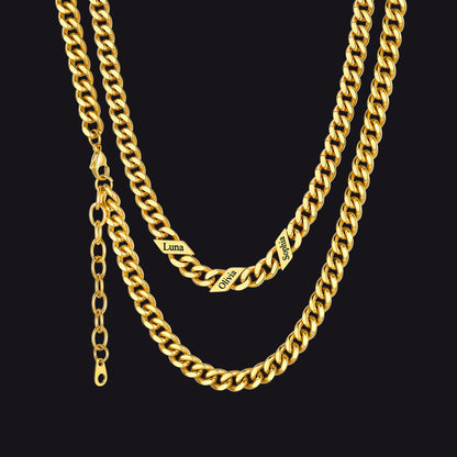 Custom Cuban Link Chains With Names Necklace for , 5/7/9mm Width