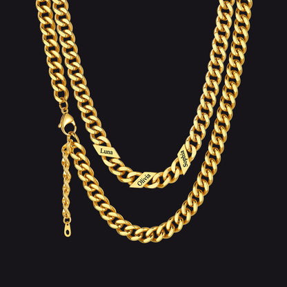 Custom Cuban Link Chains With Names Necklace for , 5/7/9mm Width