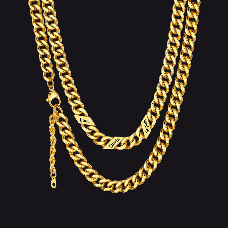 Custom Cuban Link Chains With Names Necklace for , 5/7/9mm Width