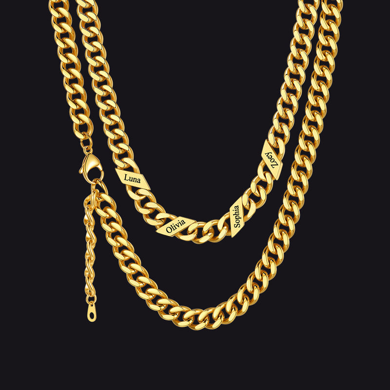 Custom Cuban Link Chains With Names Necklace for , 5/7/9mm Width