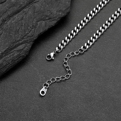 Custom Cross Cuban Link Chain Necklace With Engraved Name for 5/7mm