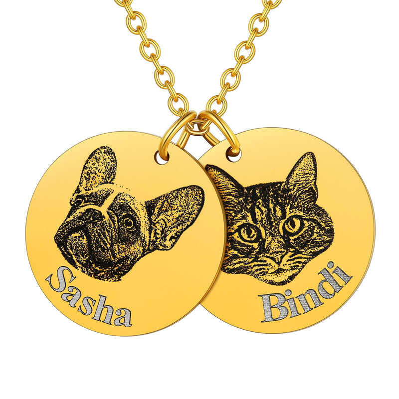 Personalized Pet Portrait Necklace Memorial Gift