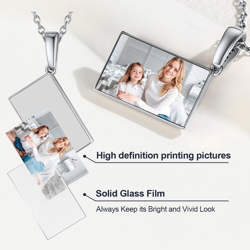 Personalized Picture Envelope Necklace With Birthstone & Cz Gifts for Mom
