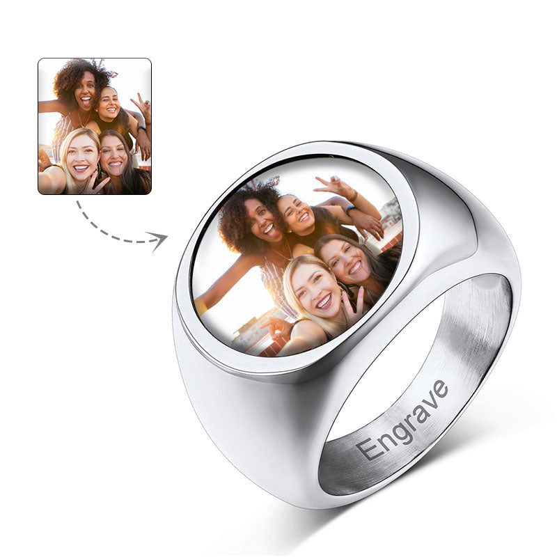 Personalized Photo Ring Memorial Gift for