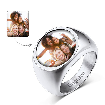 Personalized Photo Ring Memorial Gift for